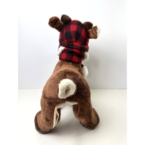 Dan Dee Collectors Choice Rudolph Red Nose Reindeer 12" Stuffed Plush Hat Scarf - Picture 3 of 11